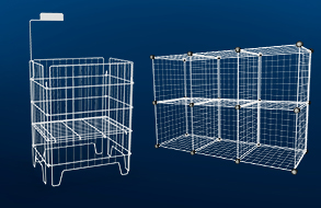 Корзины и стеллажи разборные