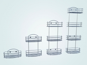 Полка для ванной прямая 1/2/3/4-ярусная МНН-1/МНН-2/МНН-3/МНН-4