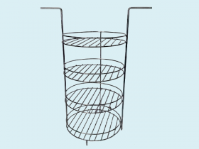 Этажерка 4-х ярусная с бортами  для тандыра