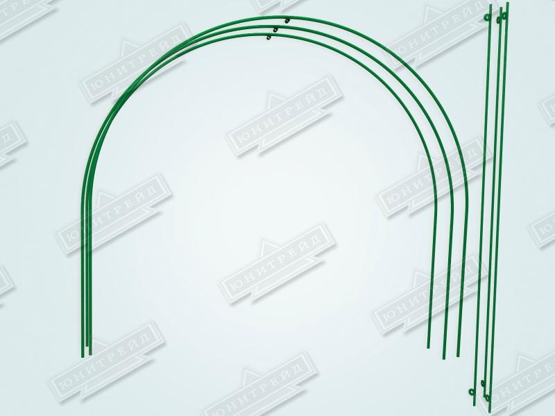 Парник - дуга, высота 0,9 м, ширина - 1,0 м, одинарная, c фиксатором перемычки