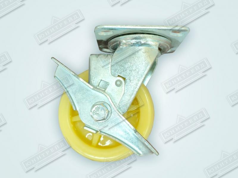  Колесо D125 на плат. 112х100мм поворотное с/т