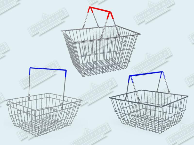 Корзина для торгового зала металлическая