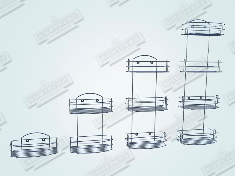 Полка для ванной прямая 1/2/3/4-ярусная МНН-1/МНН-2/МНН-3/МНН-4