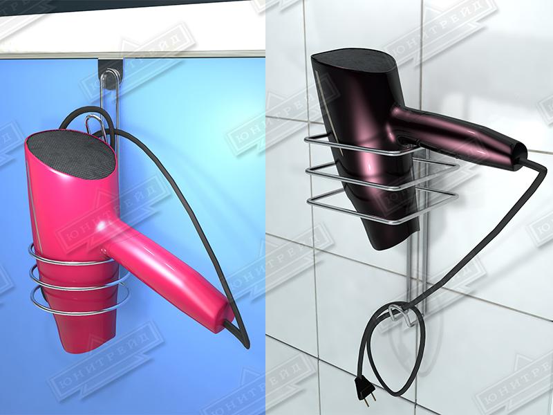  для фена // держатель настенный (на дверь) оптом с доставкой .